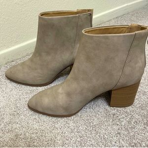 Taupe booties